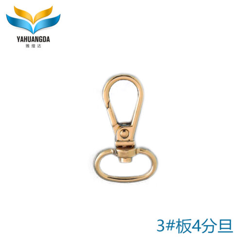 Wholesale custom dog hook metal trigger swivel spring snap hook for fashional handbag-3#板4分旦