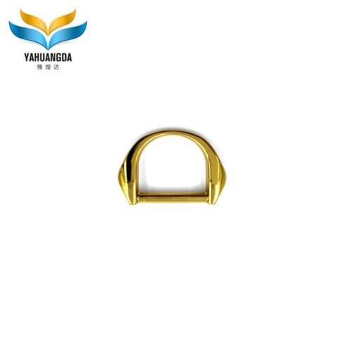 Bag Purse Making Supplier Zinc Alloy D-Ring 19mm Width Flat D Ring Gold Metal D Ring for Handbag Strap Leather Craft Hardware (Y4330)