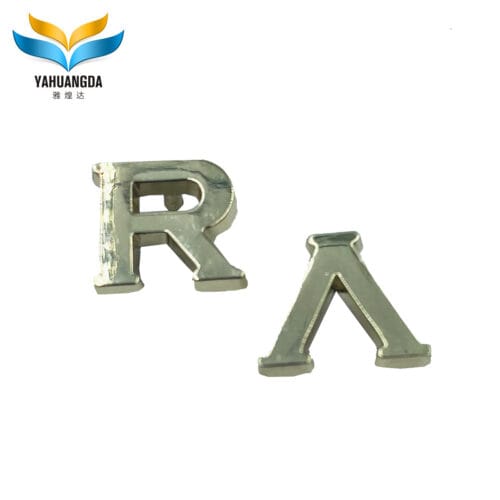 Wholesale Zinc Alloy Gold Private Logo Handbag Clothing Garment Metal Tag Label RJ145