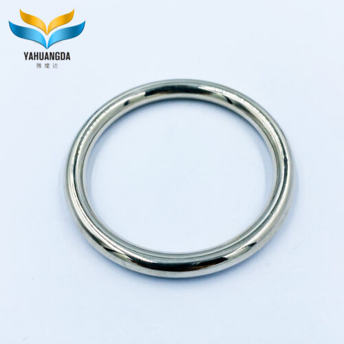 Fashion Adjustable Hardware Accessories Dog Collar Welded O Rings For Handbag RJ178