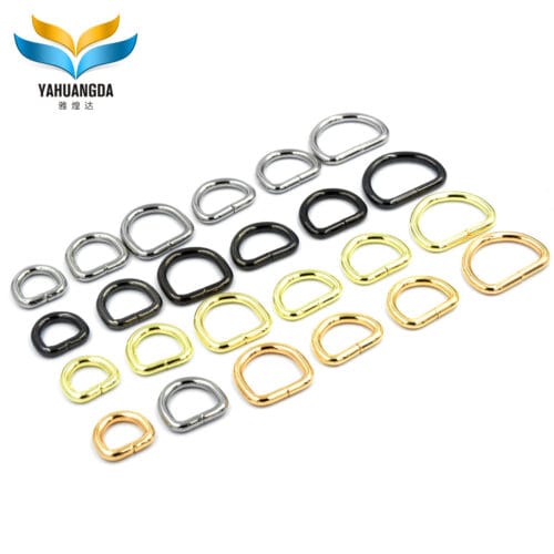 High Quality Different Sizes Iron D Ring Handbag D Buckle DIY Leather Craft Garment Clothes Luggage Purse Belt Loop Rings(TD38)