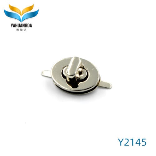 Wholesale top quality plating zinc alloy turn locks metal bag locks for women bag-Y2145