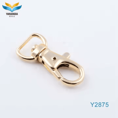 Zinc Alloy Modern Design Fixed Bag Buckle Carabiner Metal Snap Hook For Handbag Accessories Dog Hook Y2875