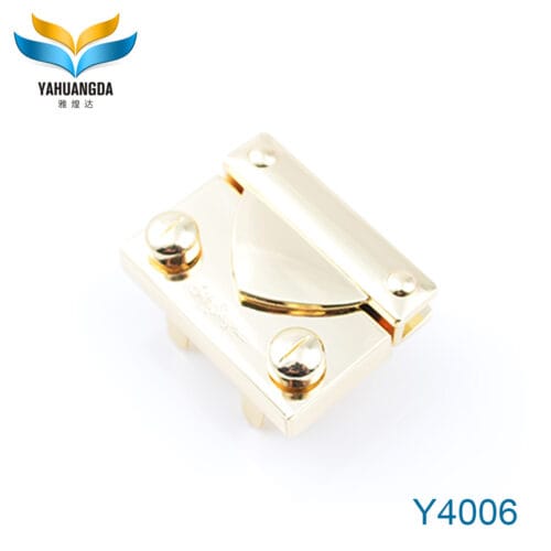 Bag Accessories Metal Bag Lock Custom Color Quality Real Leather Metal Bag Lock-Y4006
