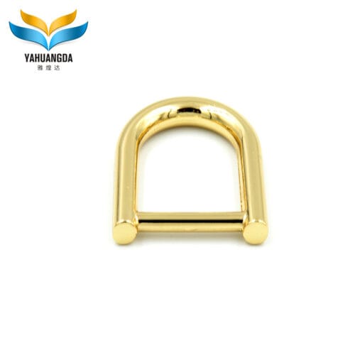 China Manufacturer Bag Accessories Custom 19.6mm D ring Light Gold Metal D Ring For Handbag Hardware (Y5875)
