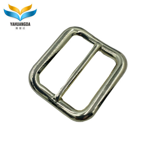 Custom Nickel Free Golden Zinc Alloy Adjuster Cross Webbing Bag Backpack Strap Fastener Rectangle Metal Belt Buckle Y6065