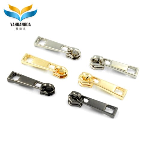 Factory Supply Smoothy Shiny Slider Zipper Pull Handbag and Garment Bag Zipper Puller 3# Metal Zipper Slider