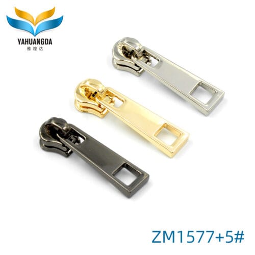 Smoothy Shiny Slider Zipper Pull Handbag and Garment Bag Zipper Puller 5# Metal Zipper Slider Nylon Zipper Slider